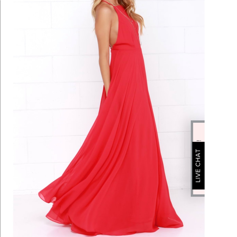 Lulu’s Mythical King of Love Red Maxi Dress